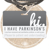 Ziekte van Parkinson Patience PVC Badge