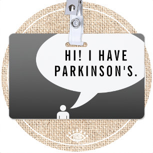 Ziekte van Parkinson stripverhaal bubbel Badge