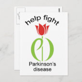 ziekte van parkinson, ziekte van parkinson, tulp,  briefkaart (Voorkant / Achterkant)