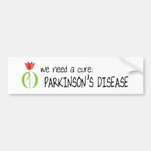 ziekte van parkinson, ziekte van parkinson, tulp bumpersticker (Voorkant)