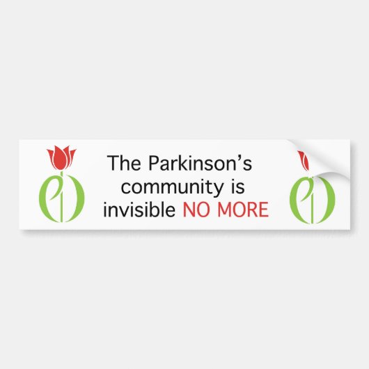 ziekte van parkinson, ziekte van parkinson, tulp, bumpersticker (Voorkant)