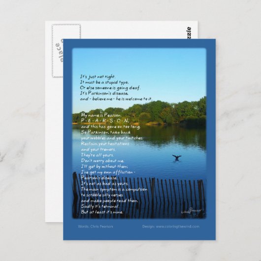 Ziekte van Pearson - Chris Pearson Briefkaart (Voorkant / Achterkant)