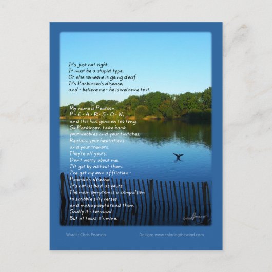 Ziekte van Pearson - Chris Pearson Briefkaart (Voorkant)