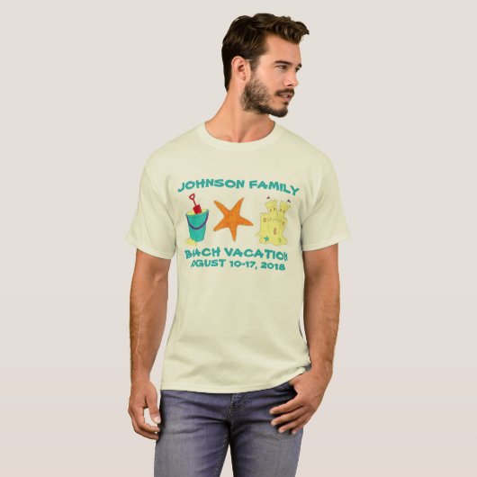 Ziektebakkerij Starfish Sandcastle Bucket T-shirt (Voorkant volledig)