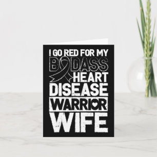 Ziektebewustzijn Bad Warrior Wife Go Red Kaart