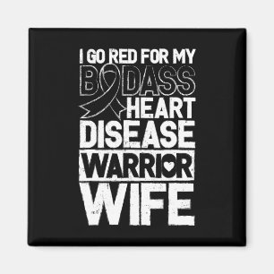 Ziektebewustzijn Bad Warrior Wife Go Red Magneet