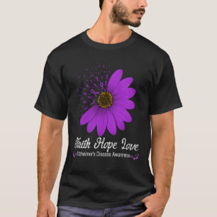 Ziektebewustzijn Geloof Hoop Liefde Paarse Lint T-shirt