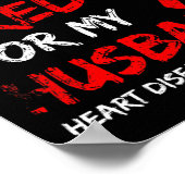 Ziektebewustzijn Ik Draag voor mijn man lint Poster (Hoek)