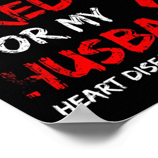 Ziektebewustzijn Ik Draag voor mijn man lint Poster (Hoek)