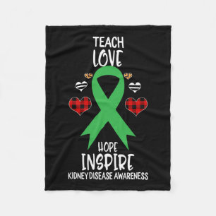 Ziektebewustzijn Leer lint Liefde Hoop Inspireren Fleece Deken