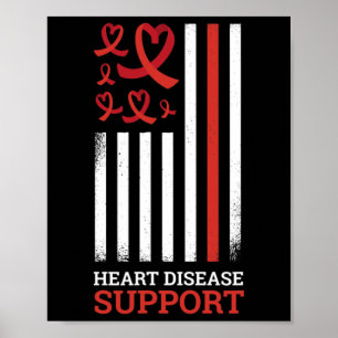 Ziektebewustzijn rood lint 2 poster