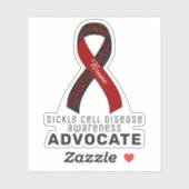 Ziektebewustzijn sikkelcel Vinyl Sticker (Vel)
