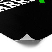 Ziektebewustzijn Warrior Ondersteuning Maand Groen Poster (Hoek)
