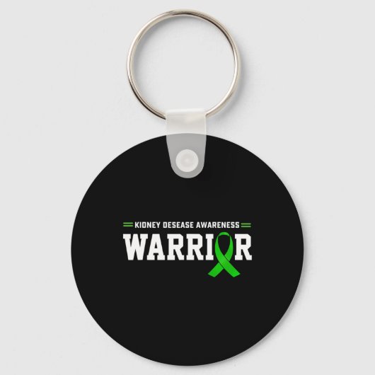 Ziektebewustzijn Warrior Ondersteuning Maand Groen Sleutelhanger (Voorkant)