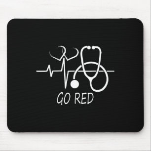 Ziektebewustzijn We Draag in februari Go Red H Muismat