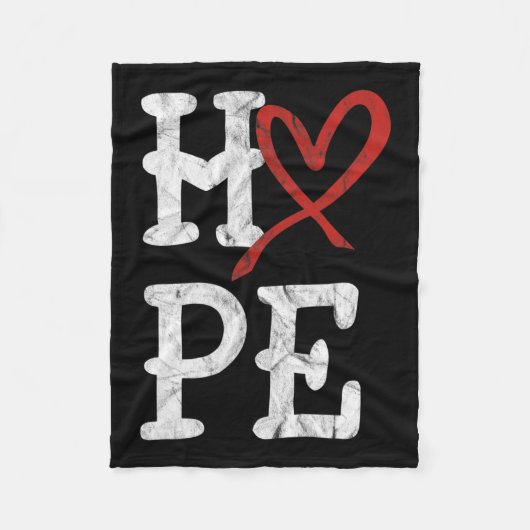 Ziektebewustzijnsmaand Hoop  hartgezondheid Fleece Deken (Voorkant)