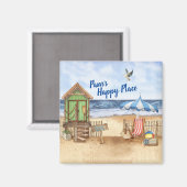 Ziektedag in de Beach Personated Round Magneet (Voorkant / Achterkant)