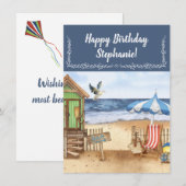 Ziektedag op de strand Aangepast Bedankkaart (Voorkant / Achterkant)