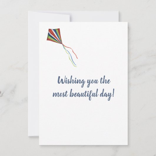 Ziektedag op de strand Aangepast Bedankkaart (Achterkant)