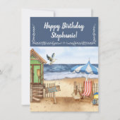 Ziektedag op de strand Aangepast Bedankkaart (Voorkant)