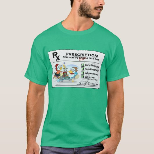 Ziektedag - T-shirt van Mannen van kippen (Voorkant)
