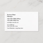 Ziektedienst Verhuurdiensten Visitekaartje (Achterkant)