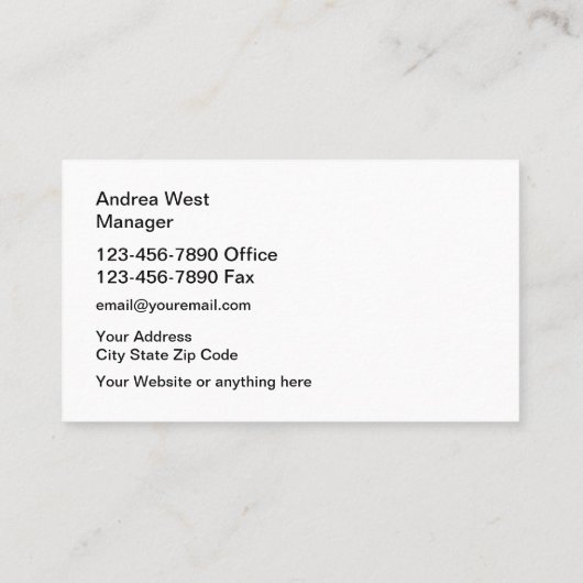 Ziektedienst Verhuurdiensten Visitekaartje (Achterkant)