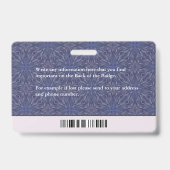 Ziektedienst Ziektedienst Foto ziekenhuis Badge (Back)