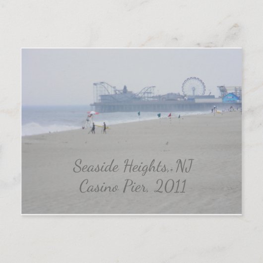 Ziektehoogten Casino Pier Beach Boardwalk Briefkaart (Voorkant)