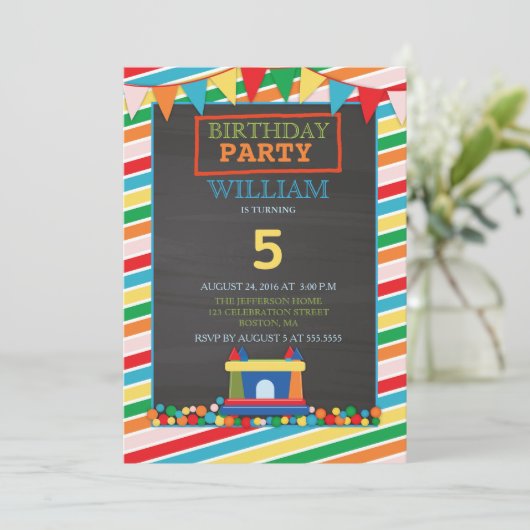 Ziektehuis Kinderen Birthday Party Uitnodiging (Staand voorkant)