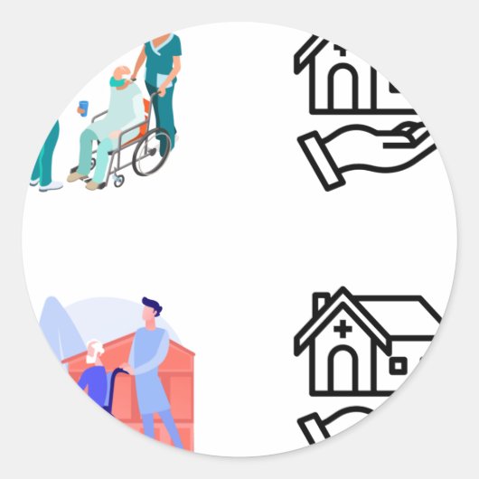 Ziektehuis Ziektehuis Sticker Pack - Zorgverlener (Voorkant)