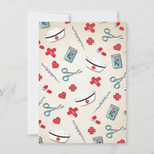 Ziektemedische Afstuderen Hartstethoscoop uitnodig Kaart (Achterkant)