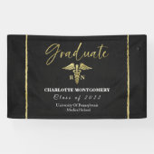 Ziektemedische kaduceus-Afstudeerder Spandoek (Horizontaal)