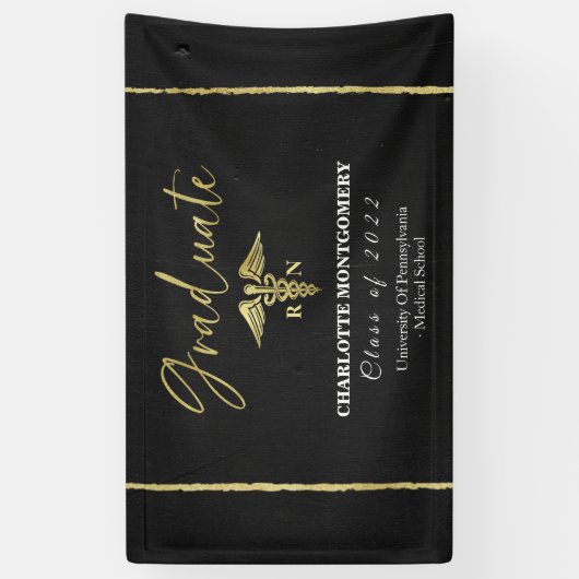 Ziektemedische kaduceus-Afstudeerder Spandoek (Verticaal)