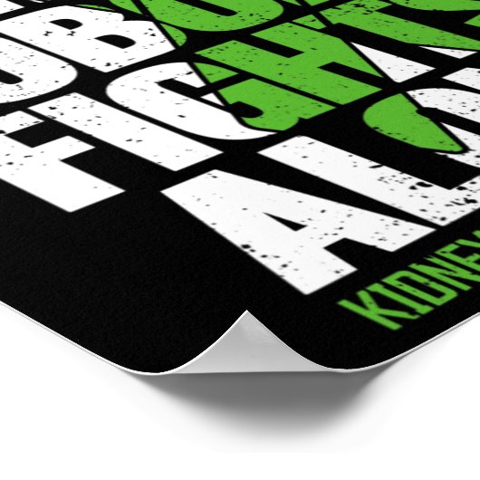 Ziekteondersteuning - Bewustzijn over nierziekte b Poster (Hoek)