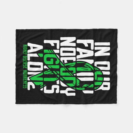 Ziekteondersteuning Familie Nierziekte Bewustzijn Fleece Deken (Voorkant (Horizontaal))