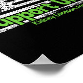 Ziekteondersteuningseenheid vlag Nierziekte bewust Poster (Hoek)