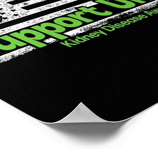 Ziekteondersteuningseenheid vlag Nierziekte bewust Poster (Hoek)