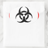 Ziekteverwekkers in bloed ovale sticker (Tas)