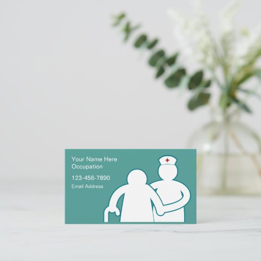 Ziekteverzekering Eenvoudige Visitekaartjes (Staand voorkant)