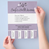 Ziekteverzekering levensverzekering buiten bedrijf flyer (Hand)