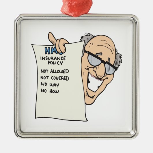 Ziekteverzekering Metalen Ornament (Voorkant)