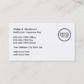 Ziekteverzekering multi-line reep visitekaartje (Achterkant)
