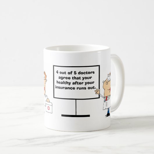 Ziekteverzekering Sarcasme Koffiemok (Voorkant rechts)