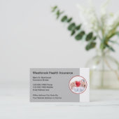 Ziekteverzekeringsmakelaar Hart Emblem Visitekaart Visitekaartje (Staand voorkant)