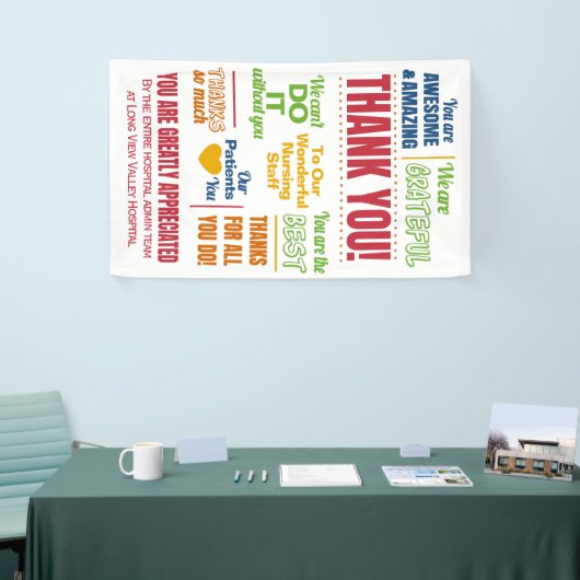 Ziekteziekenhuispersoneel Waarderingsactiviteiten Spandoek (Beurs)