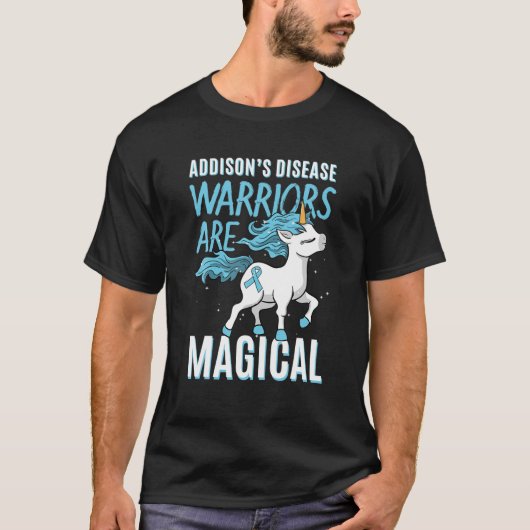 Ziekteziekte van Addison Hypocortisolisme Unicorn T-shirt (Voorkant)