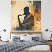 Ziel in improvisatie canvas afdruk (Insitu (Slaapkamer))
