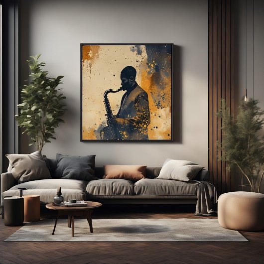 Ziel in improvisatie canvas afdruk