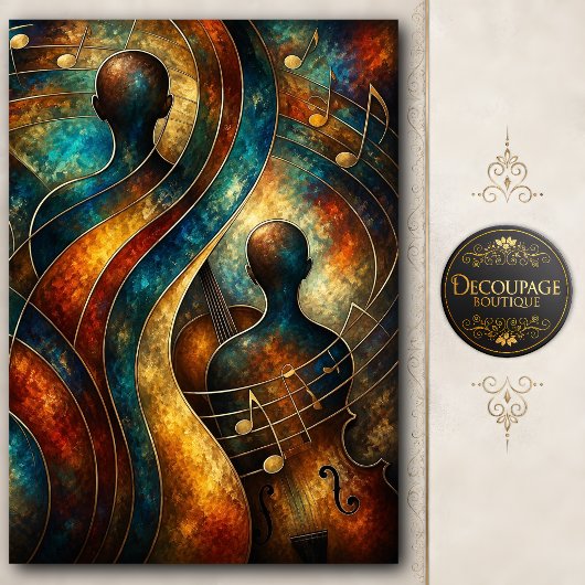 Ziel van de Cello Decoupage Tissuepapier